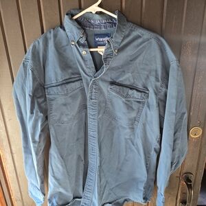 Wrangler Blue Button-Up Shirt